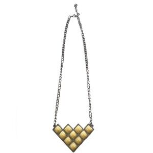 Y2K | Yellow | Triangle | Silver color | Necklace